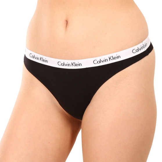 3PACK naiste stringid Calvin Klein must (QD3587E-001)