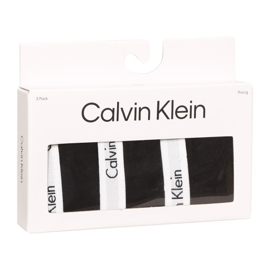 3PACK naiste stringid Calvin Klein must (QD3587E-001)