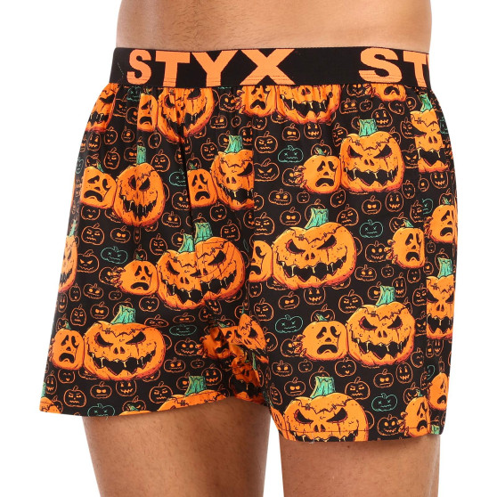 Meeste bokserid Styx art sports rubber Halloween kõrvitsad (B1755)