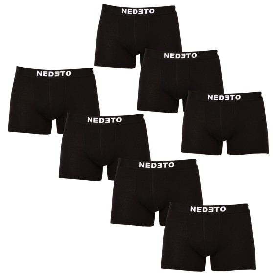 7PACK meeste bokserid Nedeto mustad (7NDTB001-brand)