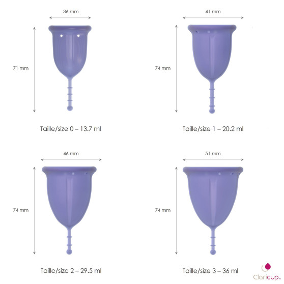 Menstruatsioonitass Claricup Violet 0 (CLAR05)