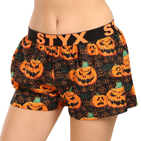 Naiste bokserid Styx art sports rubber Halloween kõrvitsad (T1755)