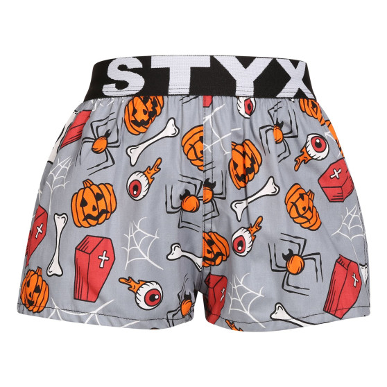 Laste bokserid Styx art sport kummist Halloween kirstud (BJ1752)