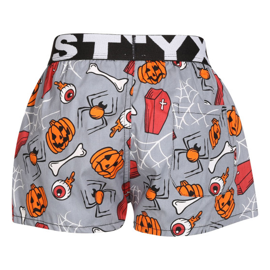 Laste bokserid Styx art sport kummist Halloween kirstud (BJ1752)