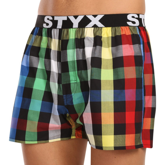 3PACK meeste bokserid Styx sportlik elastne mitmevärviline (3B11123)