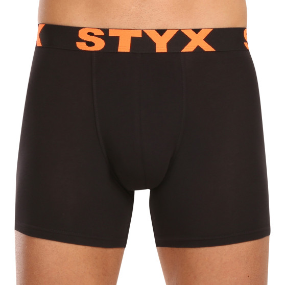 10PACK meeste bokserid Styx long sport elastic black (10U9601)