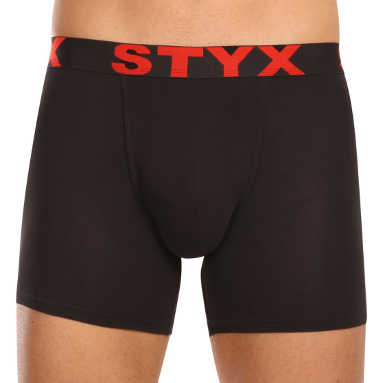 10PACK meeste bokserid Styx long sport elastic black (10U9601)