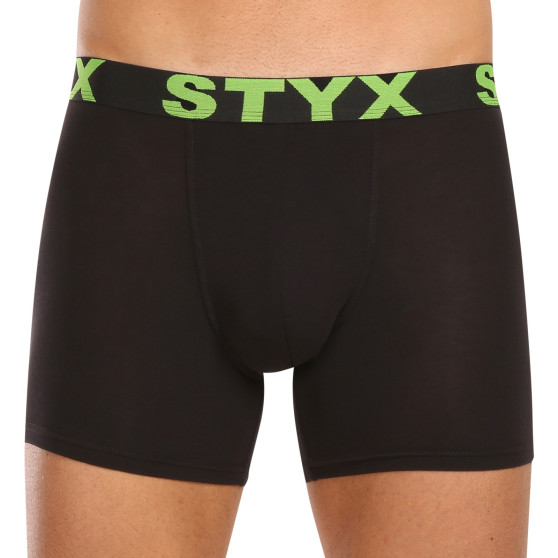 10PACK meeste bokserid Styx long sport elastic black (10U9601)