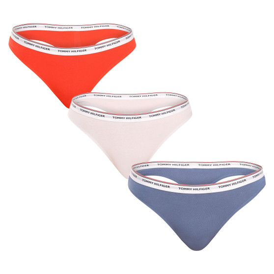 3PACK naiste stringid Tommy Hilfiger ülevärvilised mitmevärvilised (UW0UW04894 0V7)