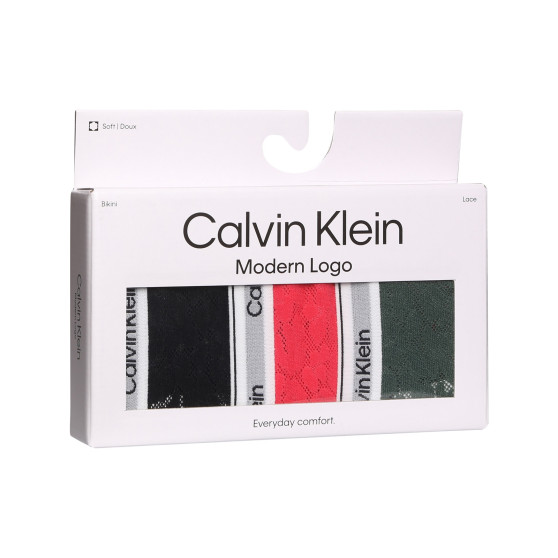 3PACK naiste aluspüksid Calvin Klein ülisuured mitmevärvilised aluspüksid (QD5080E-GP6)