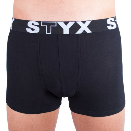 3PACK meeste bokserid Styx sports elastic oversized black (3R960)