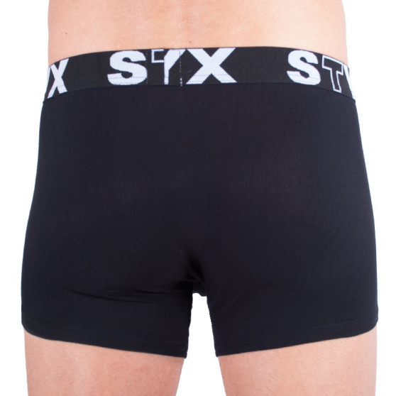 3PACK meeste bokserid Styx sports elastic oversized black (3R960)