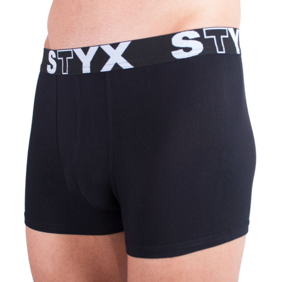 3PACK meeste bokserid Styx sports elastic oversized black (3R960)