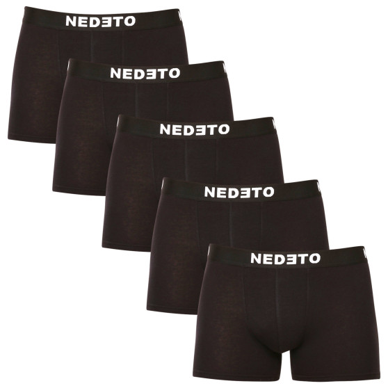 5PACK meeste bokserid Nedeto mustad (5NB001b)