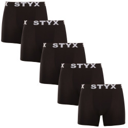 5PACK meeste bokserid Styx long sport elastic black (5U960)