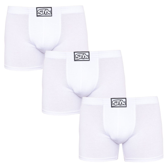 3PACK meeste bokserid Styx long classic elastic white (3F1061)