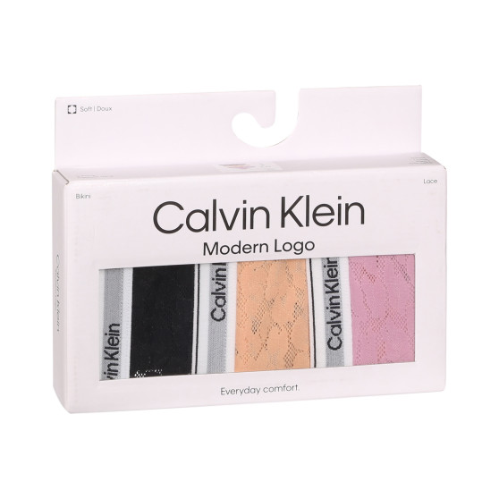 3PACK naiste aluspüksid Calvin Klein ülisuured mitmevärvilised aluspüksid (QD5080E-GP9)