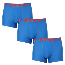 3PACK meeste bokserid Styx sport elastne sinine (3G1167)