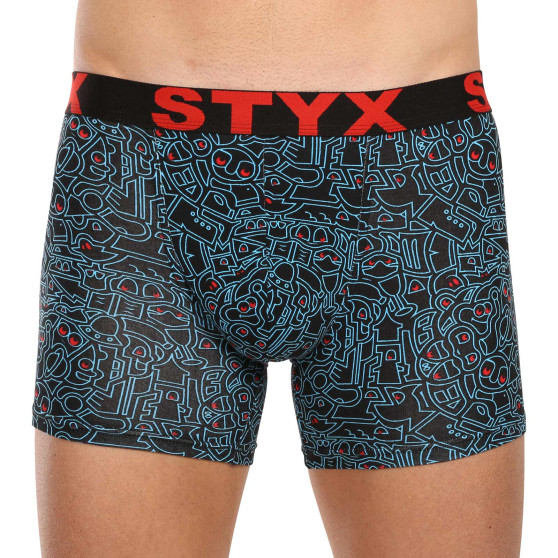 3PACK meeste bokserid Styx long art sports elastic multi-coloured (3U12672/2)