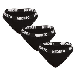 3PACK naiste aluspüksid Nedeto must (3NKB001)