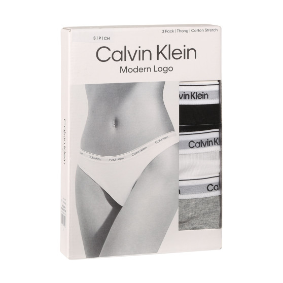 3PACK naiste stringid Calvin Klein mitmevärvilised (QD5209E-MPI)