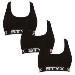 3PACK naiste rinnahoidja Styx sport must (3IP0960)