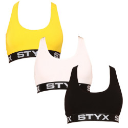 3PACK naiste rinnahoidja Styx sport mitmevärviline (3IP09018)