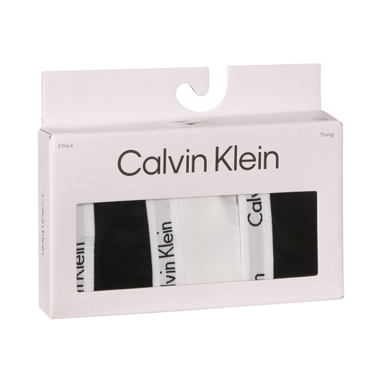 3PACK naiste stringid Calvin Klein mitmevärvilised (QD3587E-WZB)