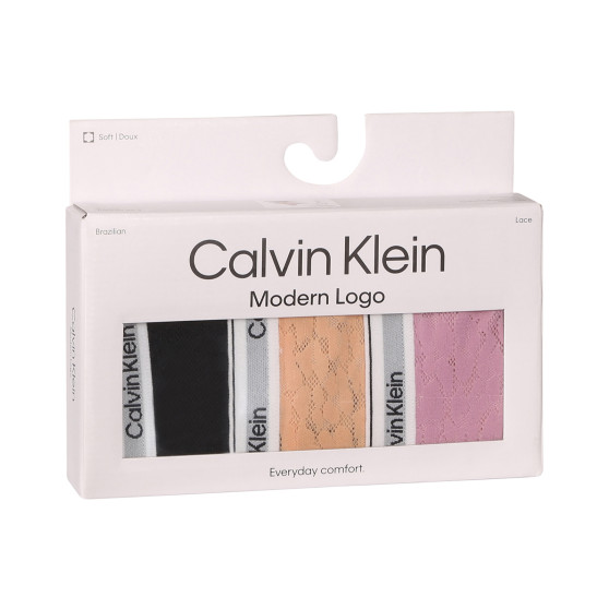 3PACK naiste Brasiilia aluspüksid Calvin Klein mitmevärvilised (QD5068E-GP9)