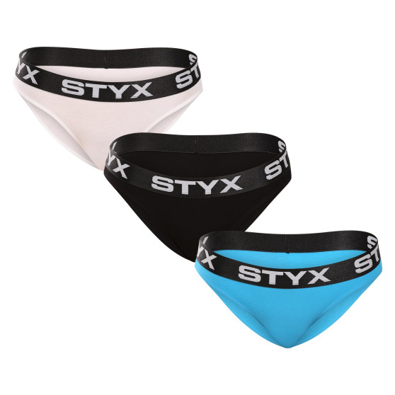 3PACK naiste aluspüksid Styx sportlik elastne mitmevärviline (3IK96019)