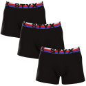 3PACK meeste bokserid Styx long sport elastic must tricolor (3U1960)