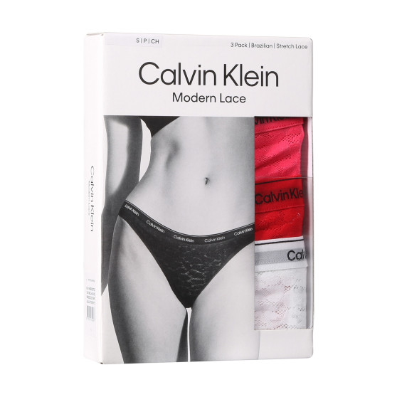 3PACK naiste Brasiilia aluspüksid Calvin Klein mitmevärvilised (QD5225E-NPC)