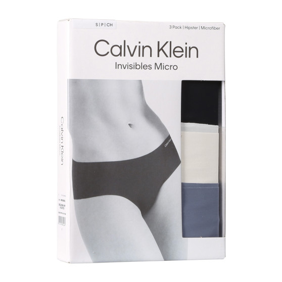 3PACK naiste aluspüksid Calvin Klein õmblusteta mitmevärvilised aluspüksid (QD3559E-NP0)