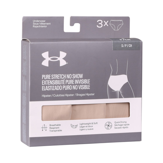 3PACK naiste aluspüksid Under Armour beež (1383895 500)