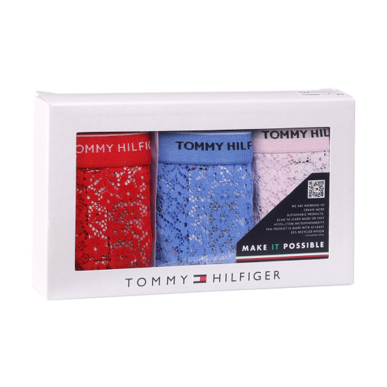 3PACK naiste stringid Tommy Hilfiger ülevärvilised mitmevärvilised (UW0UW04896 0WR)