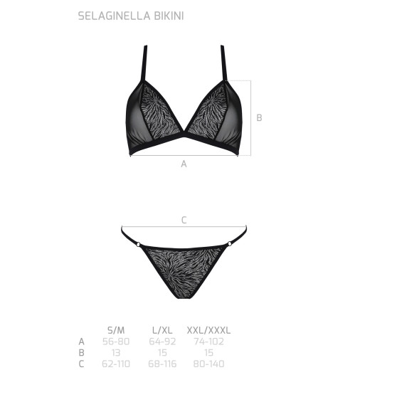 Naiste komplekt Passion must (Selaginella bikini)