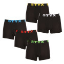 5PACK meeste bokserid Styx sport elastne must (5G9601)