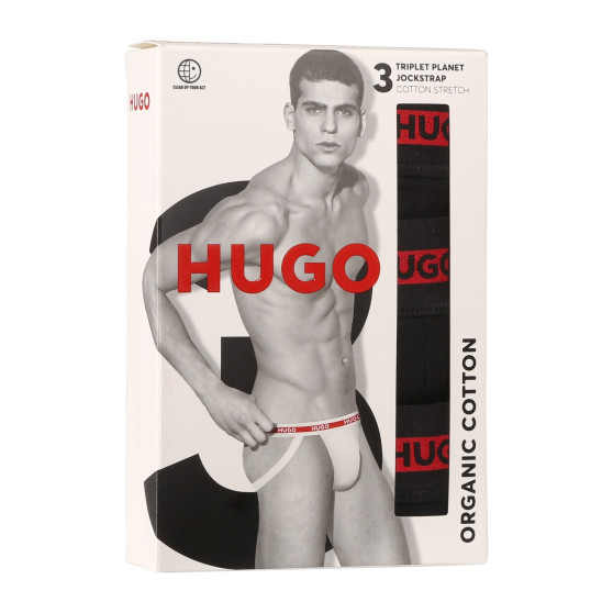 3PACK meeste kubemekaitsmed HUGO must (50517882 001)