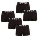 5PACK meeste bokserid Styx sport elastne must (5G960)