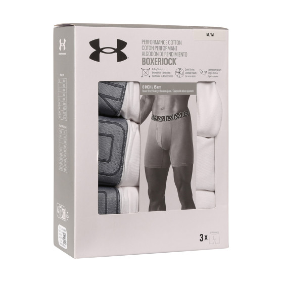 3PACK meeste bokserid Under Armour valge (1383889 100)