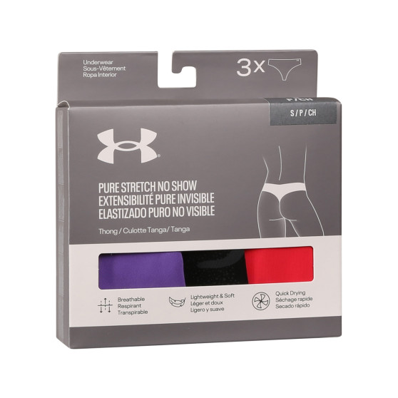 3PACK naiste stringid Under Armour mitmevärvilised (1383894 001)