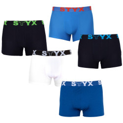 5PACK meeste bokserid Styx sports elastic oversized black (5R960)